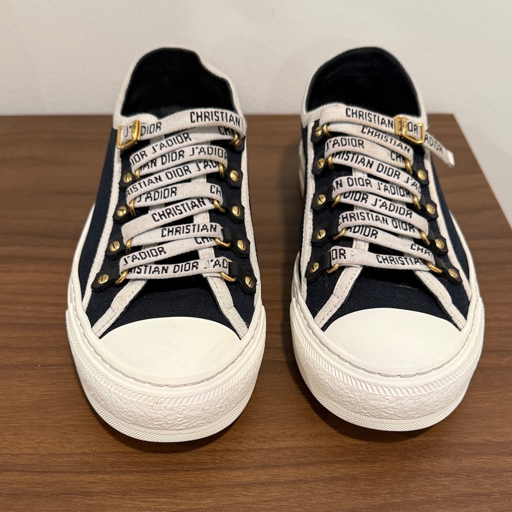 Dior Black and White Canvas Sneakers